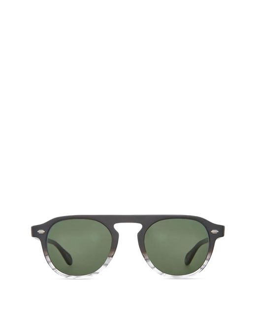 Garrett Leight Green Harding Round-Frame Sunglasses
