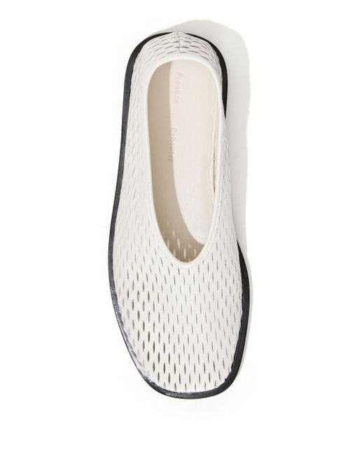 Proenza Schouler White Perforated Leather Slippers