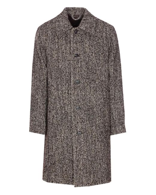 NN07 Gray Single-Breasted Buttoned Coat for men