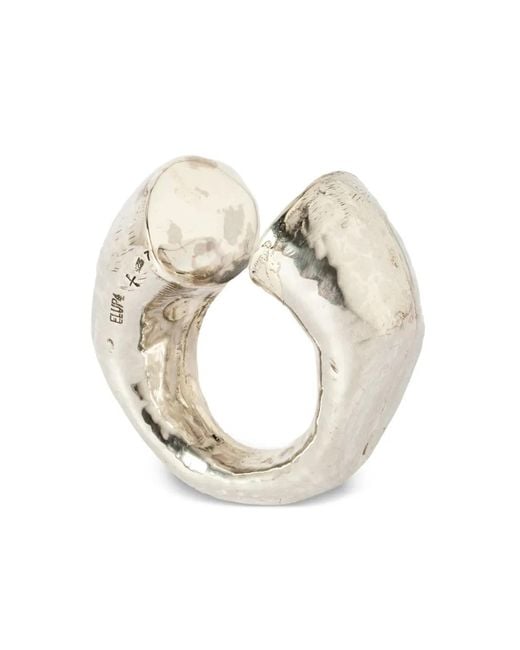 Parts Of 4 Metallic Giant Druid Sterling Open Ring