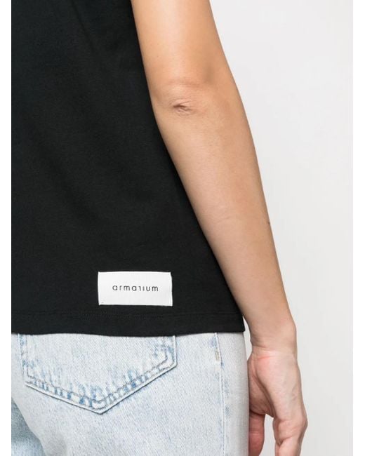 ARMARIUM Black Cotton Sleeveless Top