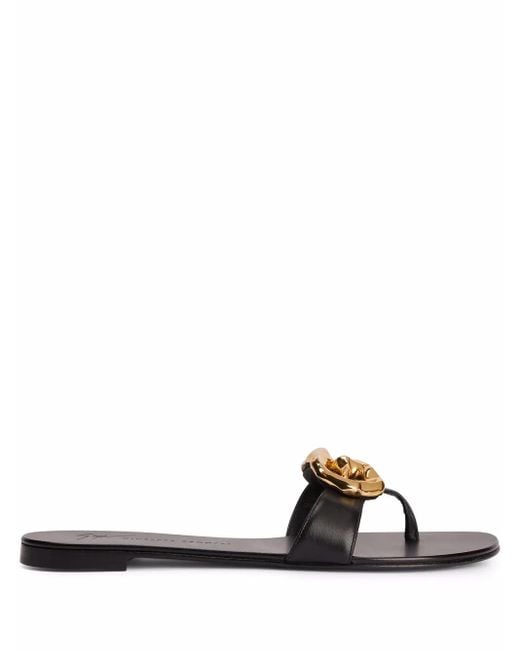 Giuseppe Zanotti Black Lyra Zali Sandals