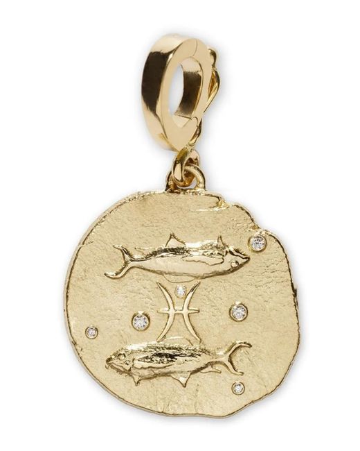 Azlee Metallic 18Kt Small Of The Stars Pisces Pendant Charm