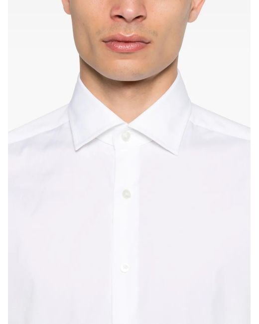 Eraldo White Poplin Shirt for men