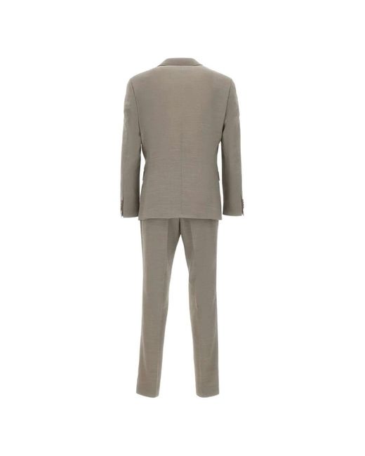 Boss Gray Micro-Pattern Suit for men