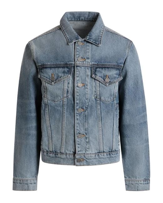 Bally Blue Veste En Jean À Patch Logo for men