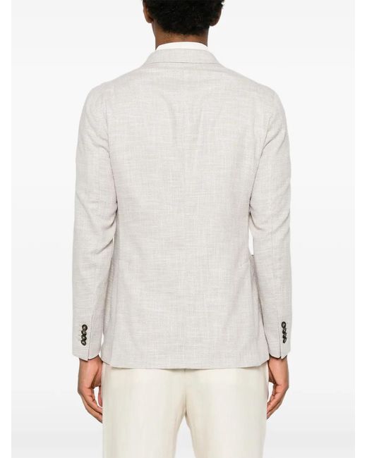 Tagliatore White Blazer À Boutonnière Croisée for men