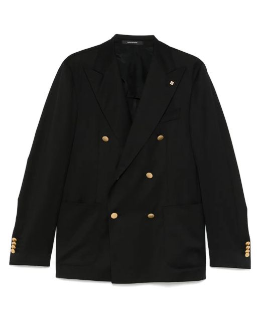 Tagliatore Black Wool Blazer for men