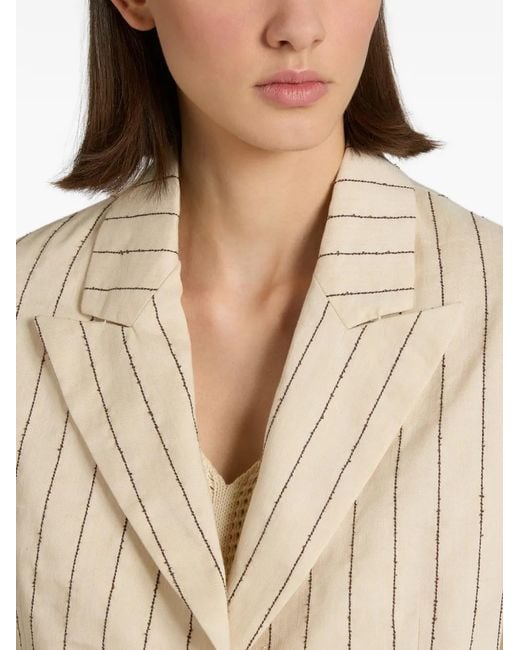 Montedoro Natural Pinstripe Blazer