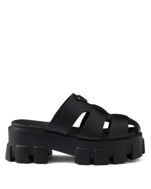 Prada Monolith Sandalen in het Black