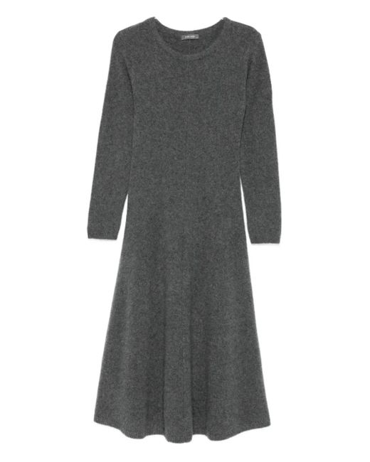 Philo-Sofie Cashmere Gray Long Sleeve Midi Dress