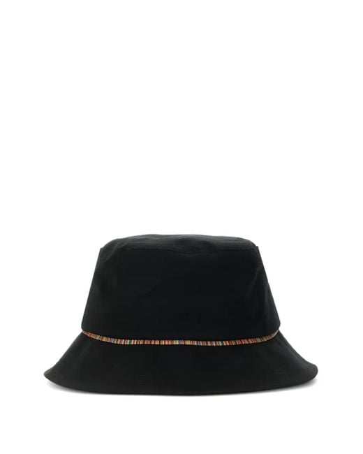 Paul Smith ストライプディテール バケットハット Black