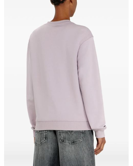 DIESEL Purple Oval-D Embroidered Sweatshirt