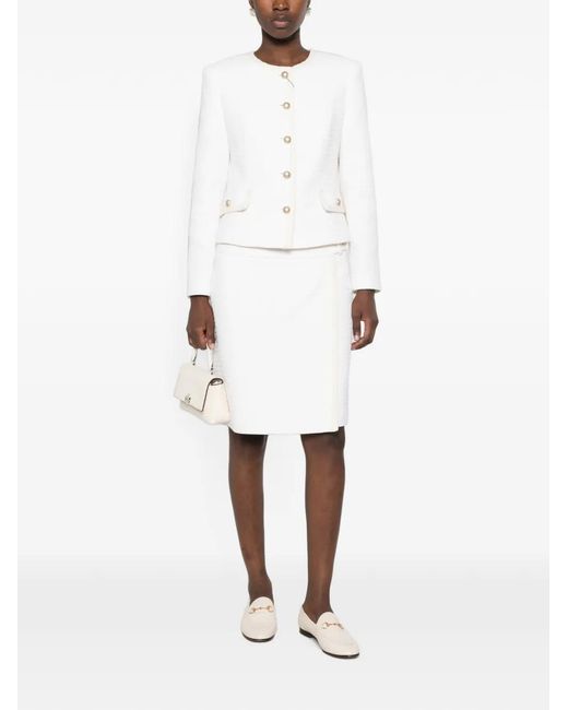 Andiata White Lesley Single-Breasted Jacket
