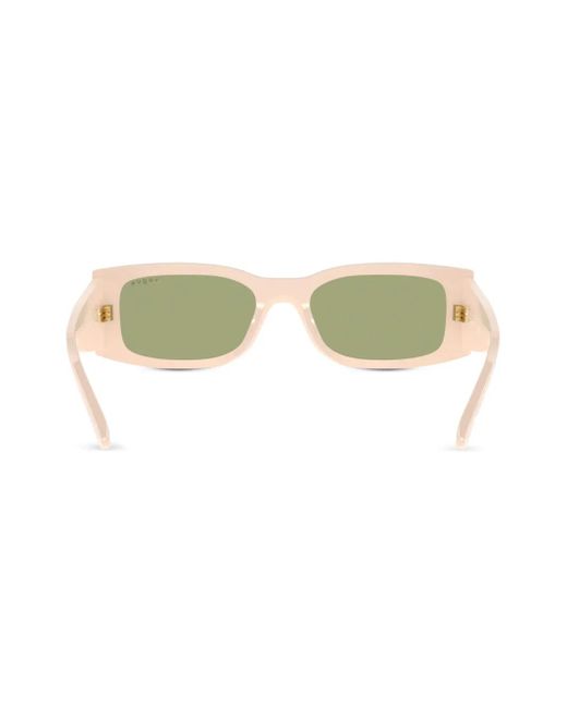 Vogue Eyewear Natural Logo-Print Rectangle-Frame Sunglasses