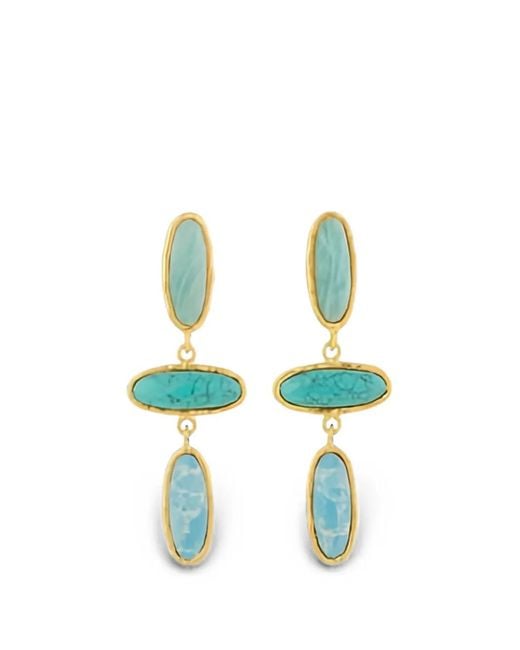 Sylvia Toledano Blue Stone-Embellished Drop Earrings