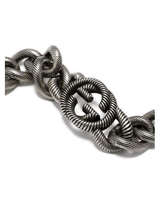 Gucci Metallic Interlocking G Chain Bracelet for men