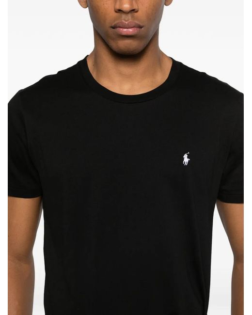 Polo Ralph Lauren Black Polo Pony-Embroidered T-Shirt for men