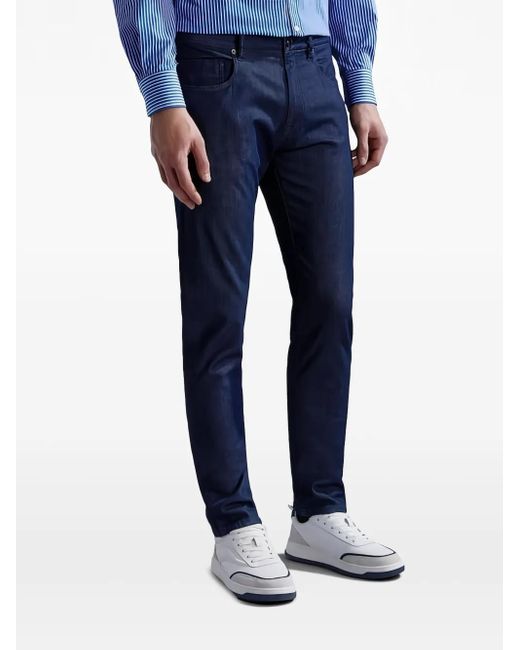 メンズ Paul & Shark ロゴパッチ ジーンズ Blue