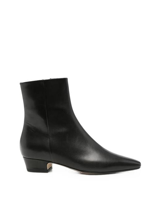 Aeyde Black Pointed-Toe Leather Boots