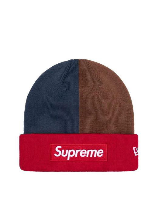 Supreme Red X New Era Box Logo Beanie