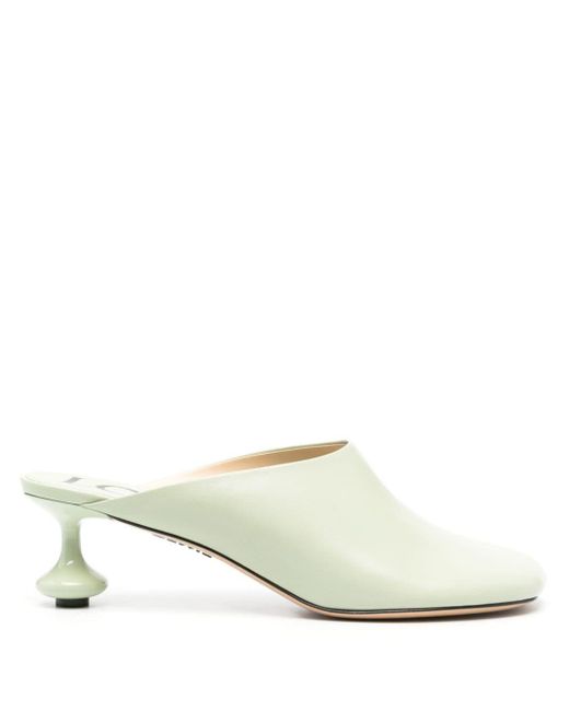 Loewe White Toy 45mm Leather Mules