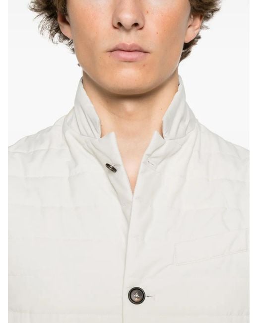 Eleventy Gesteppte Weste in White für Herren