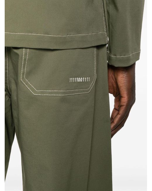 Societe Anonyme Green Super Cargo Wide-leg Trousers for men