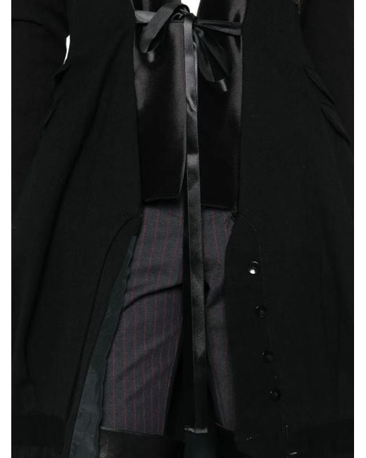 Marc Le Bihan サテンラペル シングルコート Black