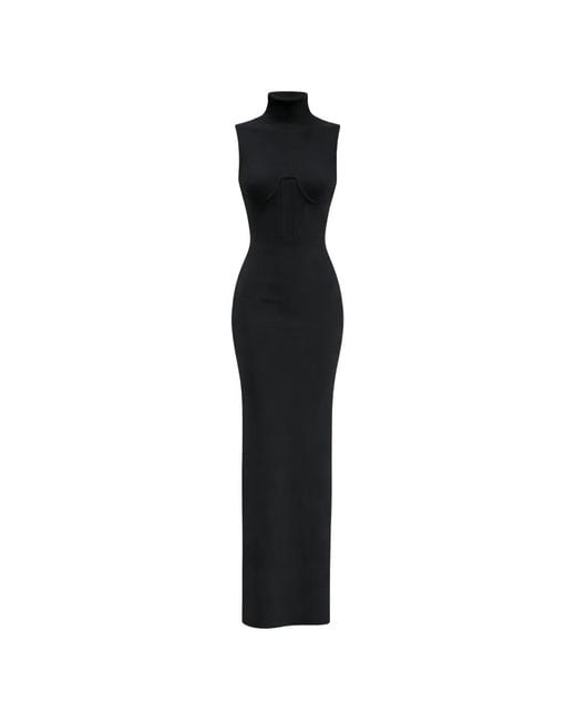 Nensi Dojaka Black Gwyneth Turtleneck Maxi Dress