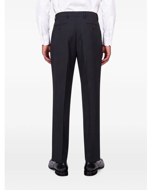 Costumein Blue Alain Luras Pressed-Crease Tailored Trousers for men