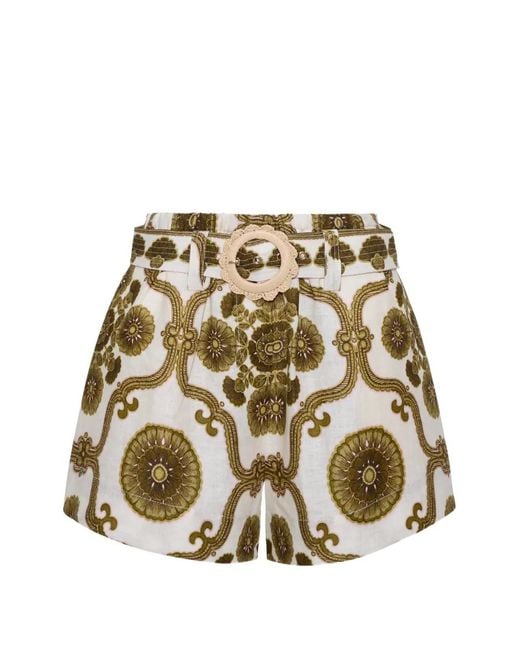 Cara Cara Metallic Bosco Floral-Print Shorts