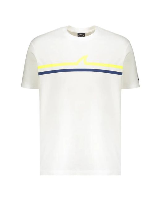 Paul & Shark White Striped Short-Sleeve T-Shirt for men