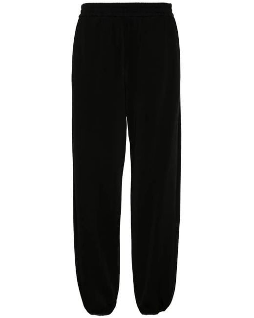 Jil Sander Black High-Waist Track Trousers