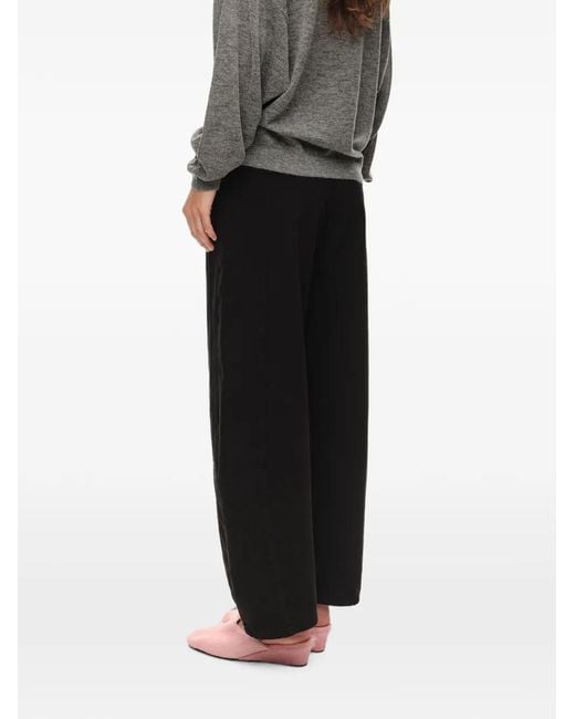 Bimba Y Lola Gray Long Dark Melange Wool And Lace Sweater