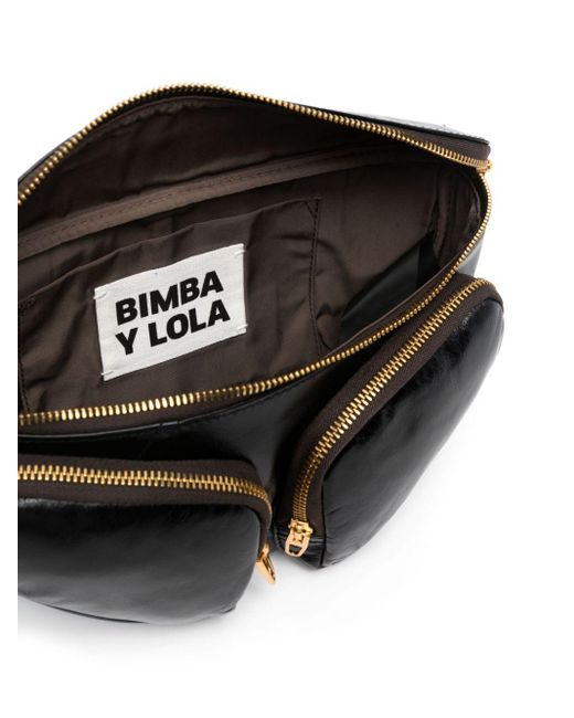 Bimba y Lola medium leather trapezium bag, Pink