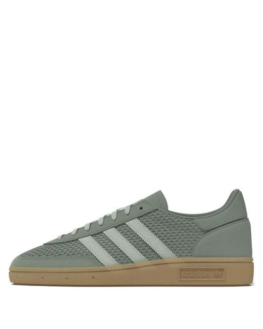 Adidas Green Handball Spezial Three-Stripes Sneakers for men