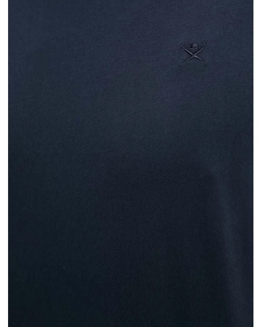 Hackett Blue T-Shirt À Logo Brodé for men