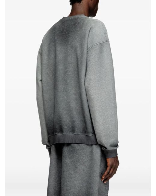 DIESEL Gray Gradient Long-Sleeve Sweatshirt for men