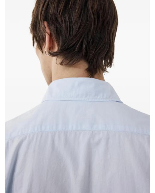 Hartford Blue Paul Cotton-Twill Shirt for men