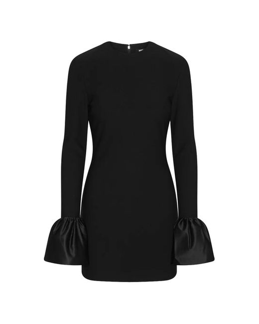 ROTATE BIRGER CHRISTENSEN Black Robe Courte Cintrée À Manches Longues