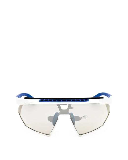 Adidas White Sp0029-H Shield-Frame Sunglasses for men