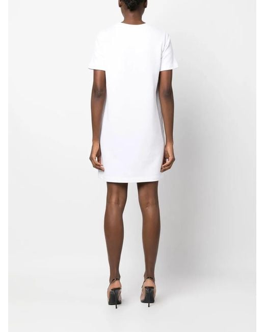 Moschino White Bugs Bunny Print Dress