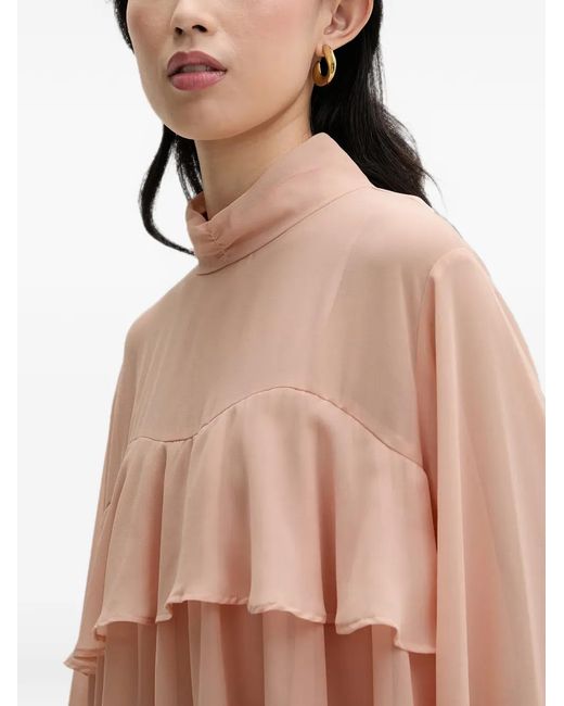 Gestuz Pink Gzchiffany High-Neck Blouse