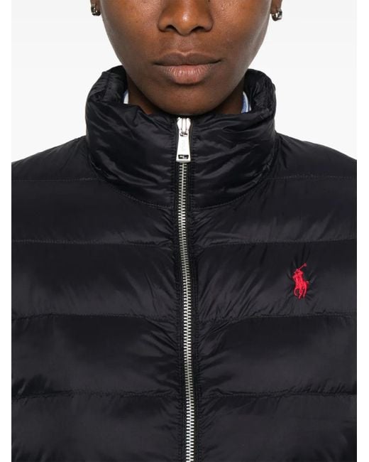 Polo Ralph Lauren Black Polo Pony-Embroidered Puffer Jacket