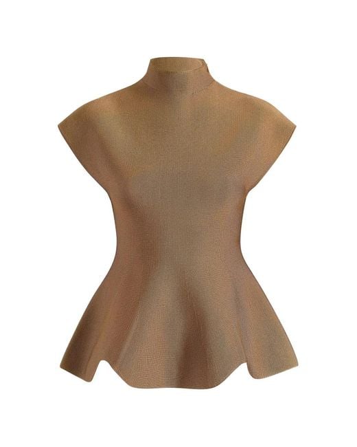 Khaite Brown Andra Top