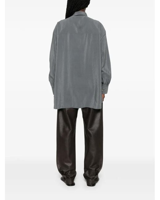 Lemaire Gray Point-Collar Shirt