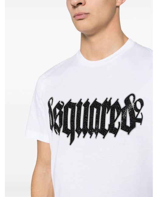 DSquared² T-Shirt mit Logo-Verzierung in White für Herren