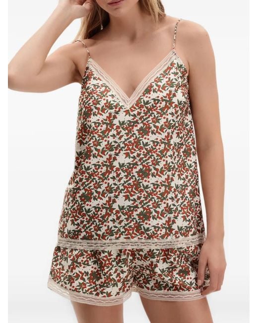 Eres Natural Perlettes Lace-Trim Camisole