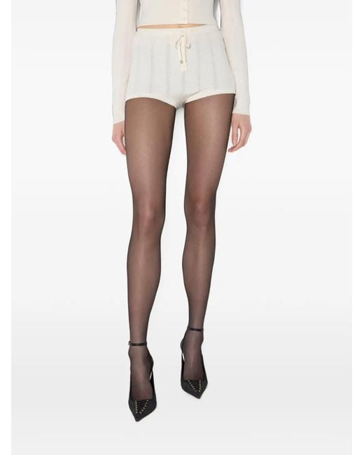 Elisabetta Franchi White Knit Openwork Briefs